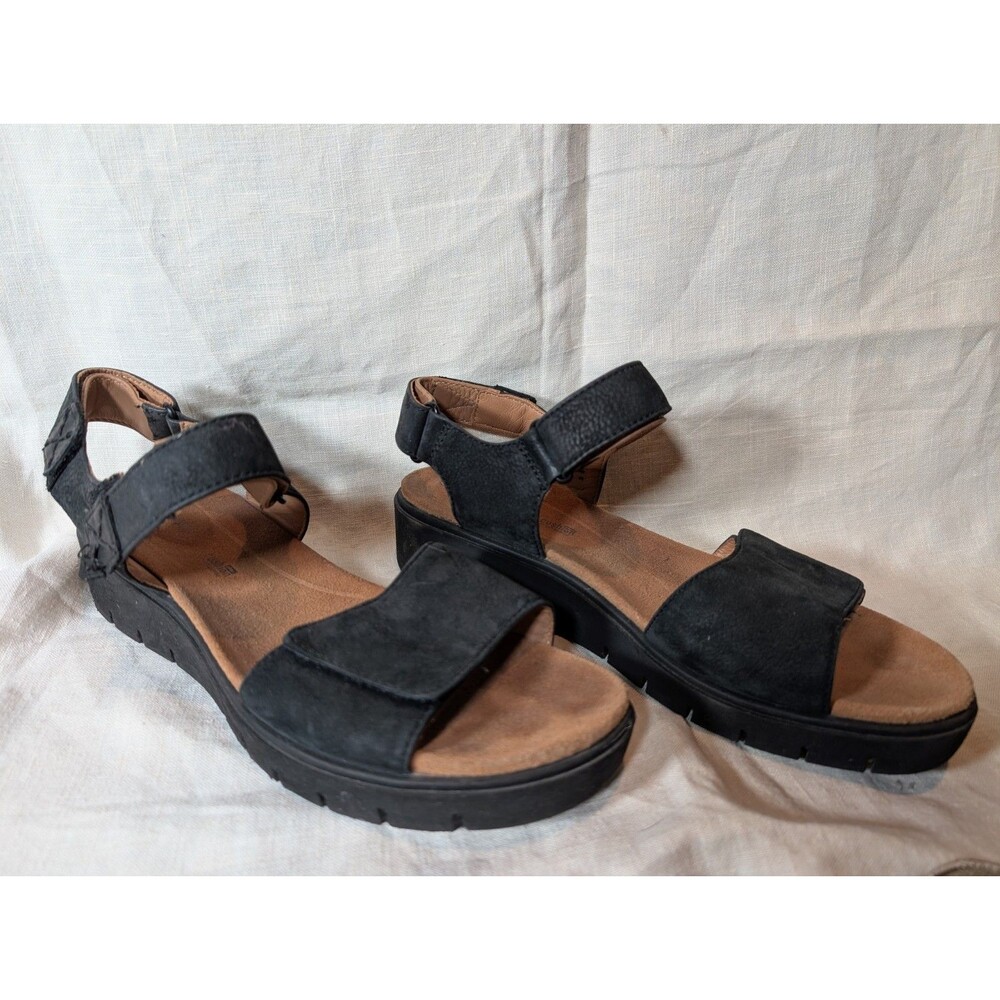 Clarks Unstructured Sandles Size 10M Women's Black